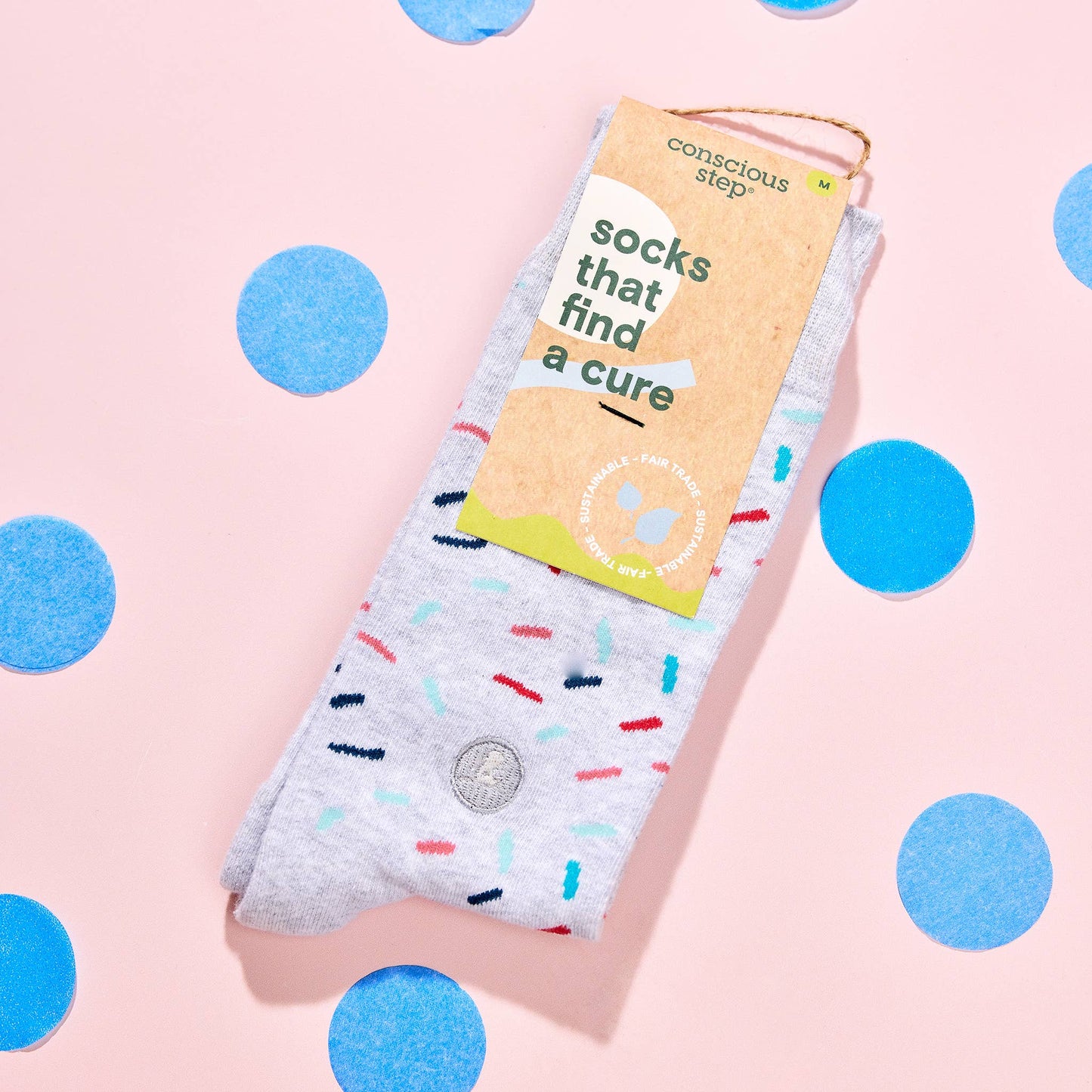 Socks That Find a Cure (Gray Confetti)