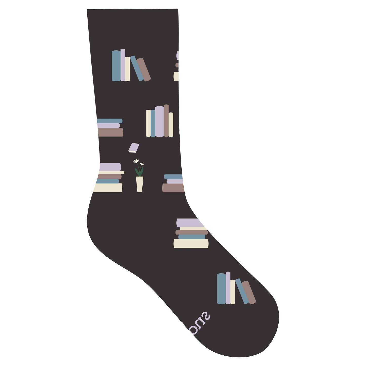 Socks that Give Books (Gray Bookshelves)