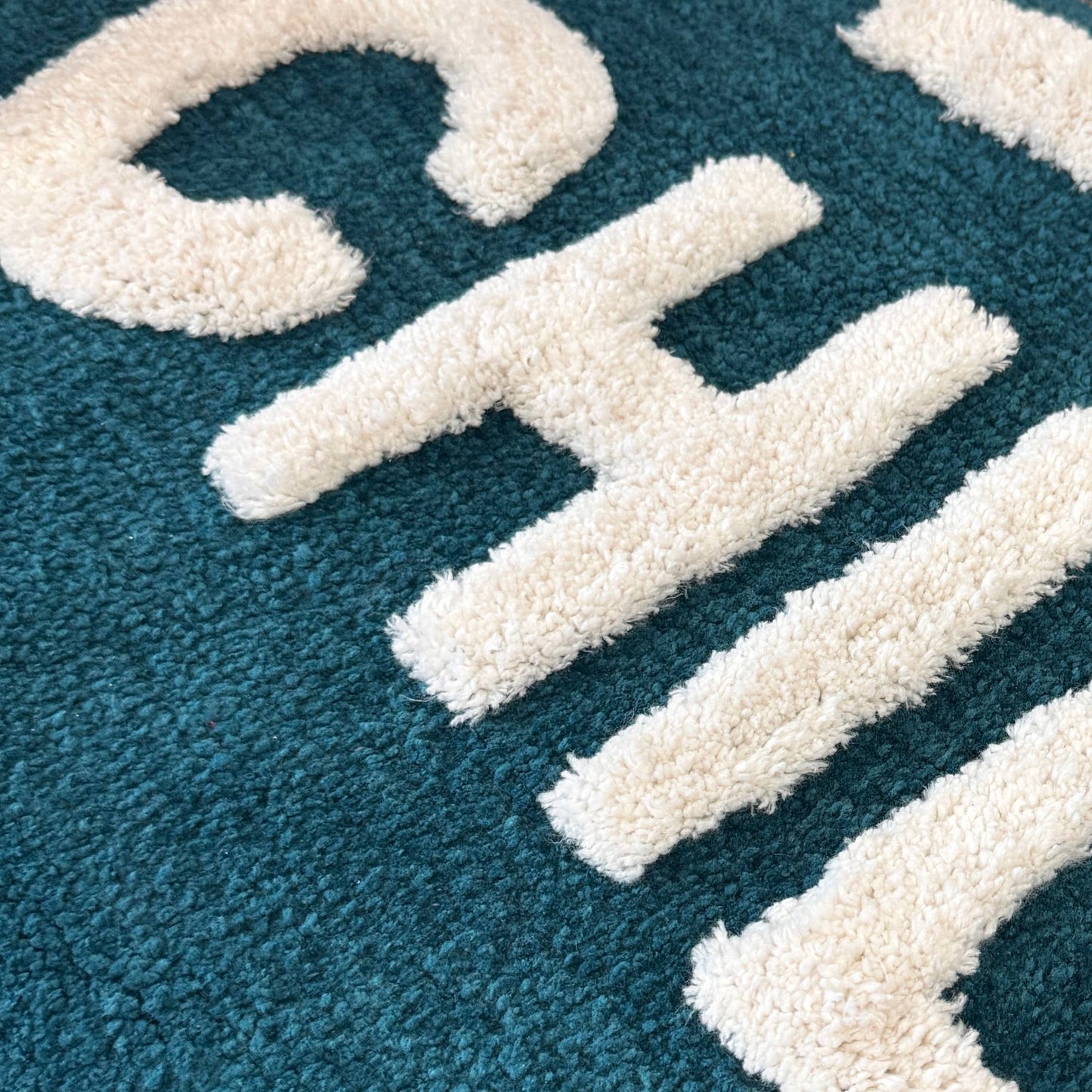 Chill Pill Rug, Hand Tufted Long Bath Mat Runner Non Slip: Red