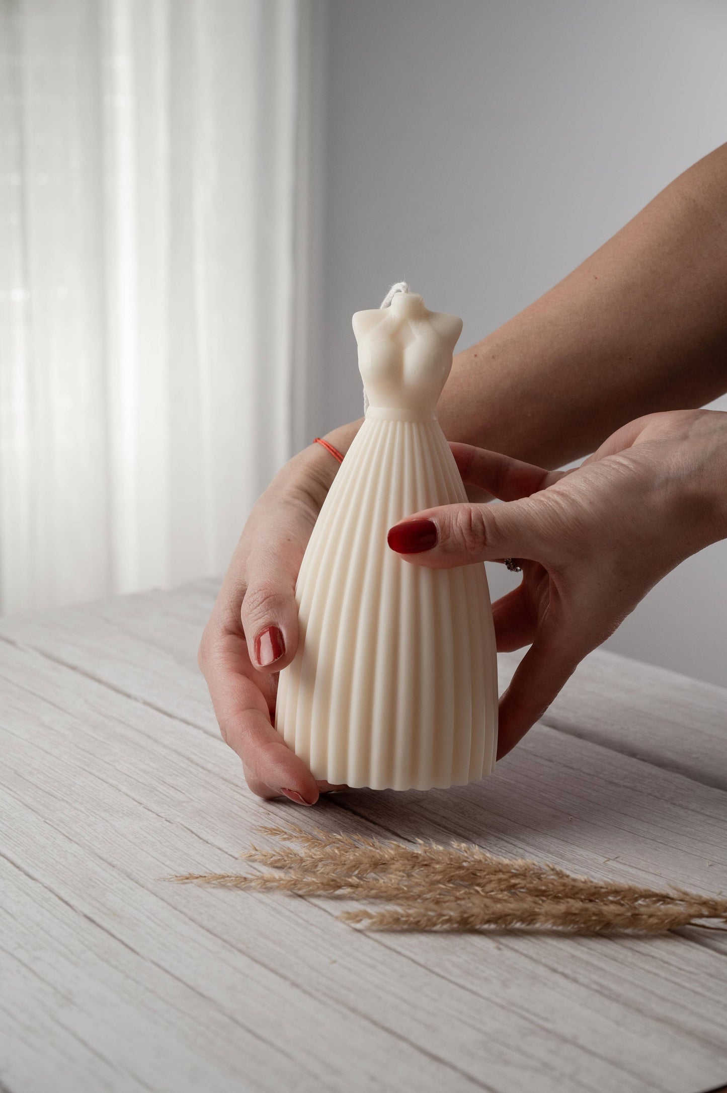 Wedding Dress Bridal Candle: Lily