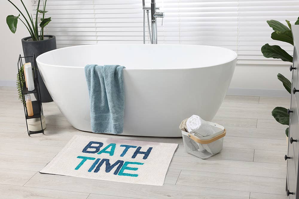 BATH TIME Tufted Bathmat-20x32"L