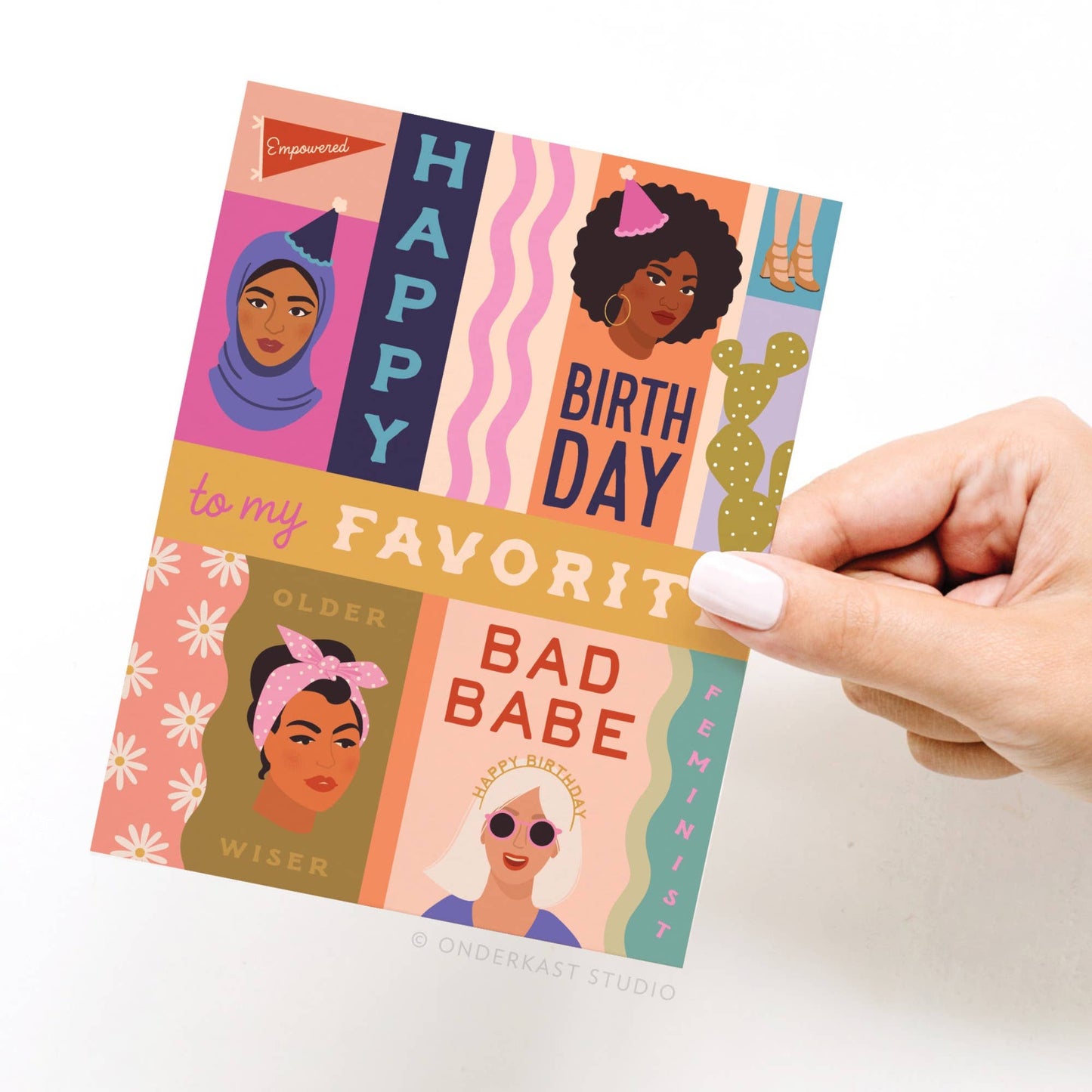 Happy Birthday to My Favorite Bad Babe Greeting Card