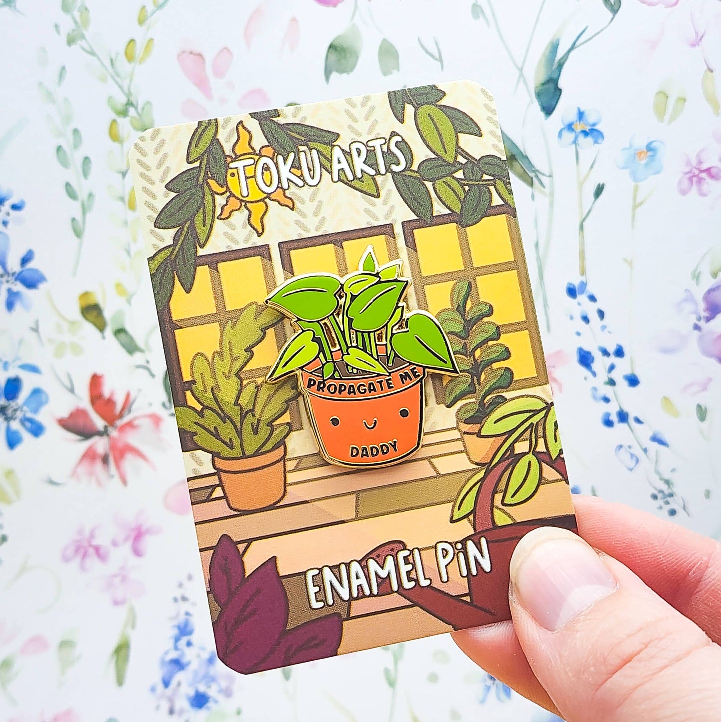 Propagate Me Plant Enamel Pin