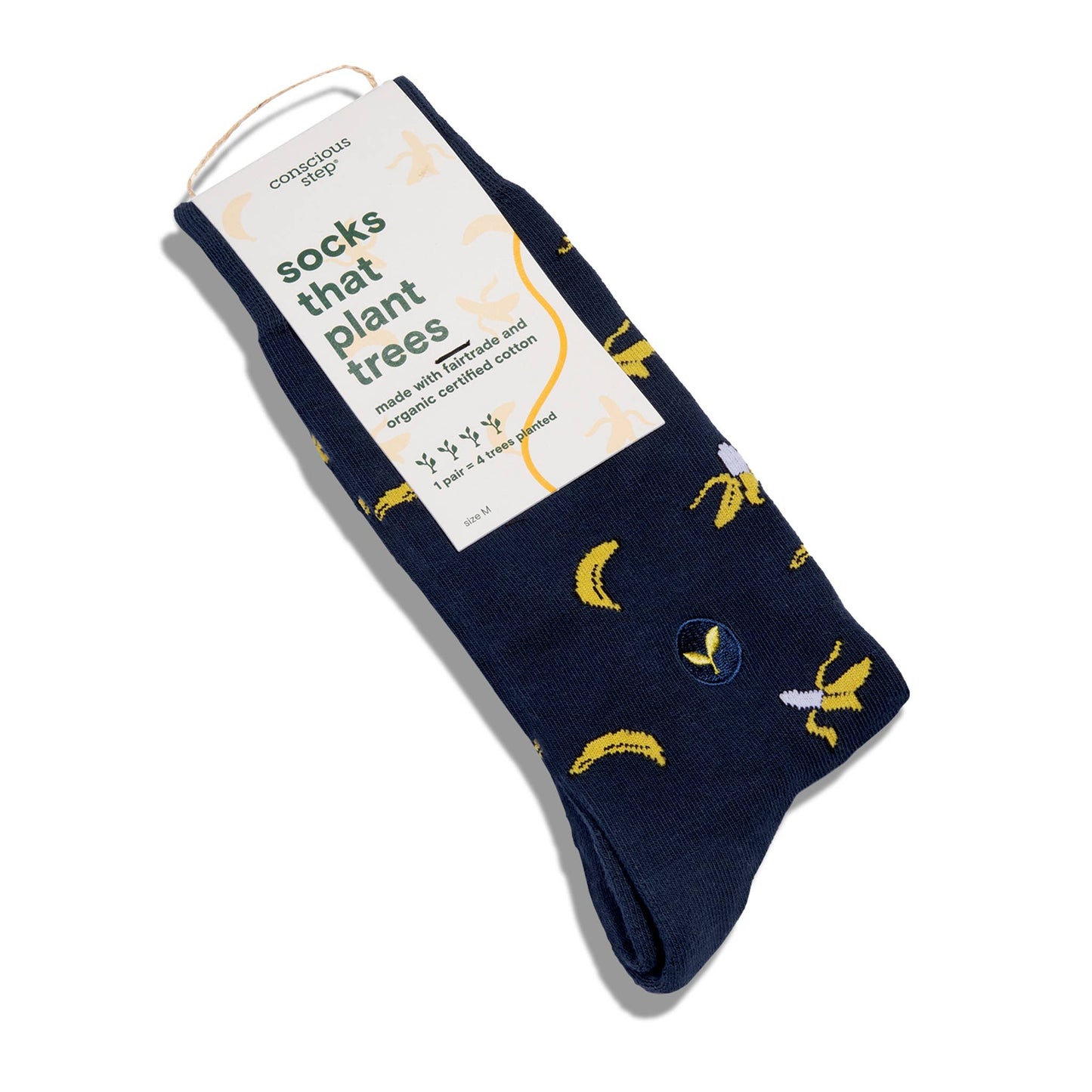 Socks that Plant Trees (Navy Bananas): Medium