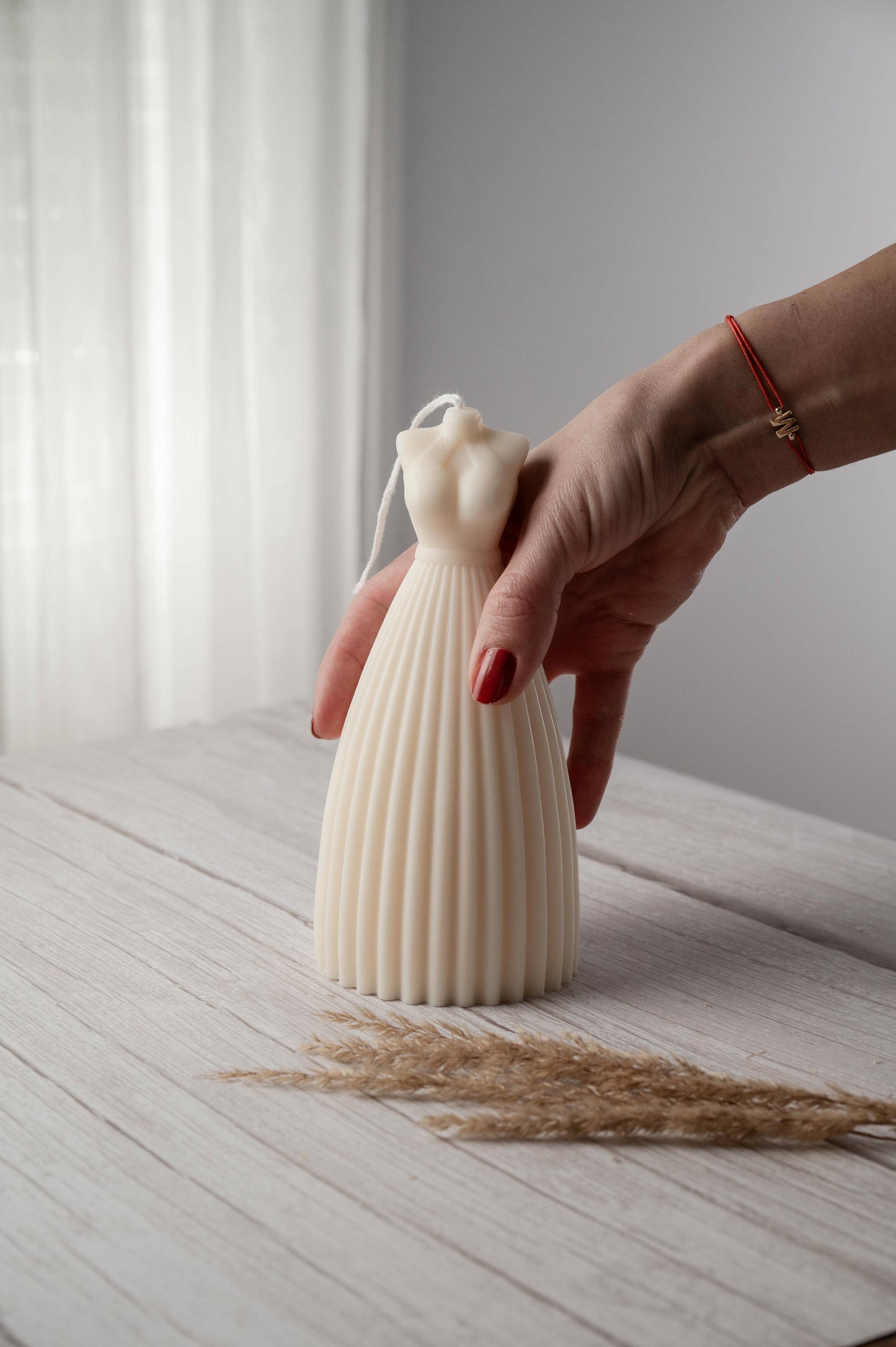 Wedding Dress Bridal Candle: Lily