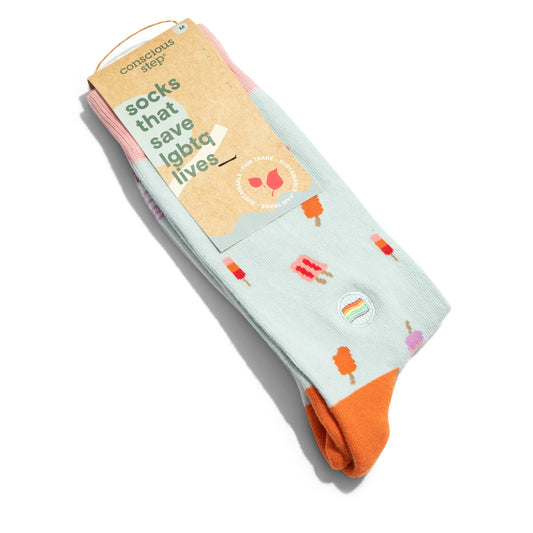 Socks that Save LGBTQ Lives (Blue Popsicles)