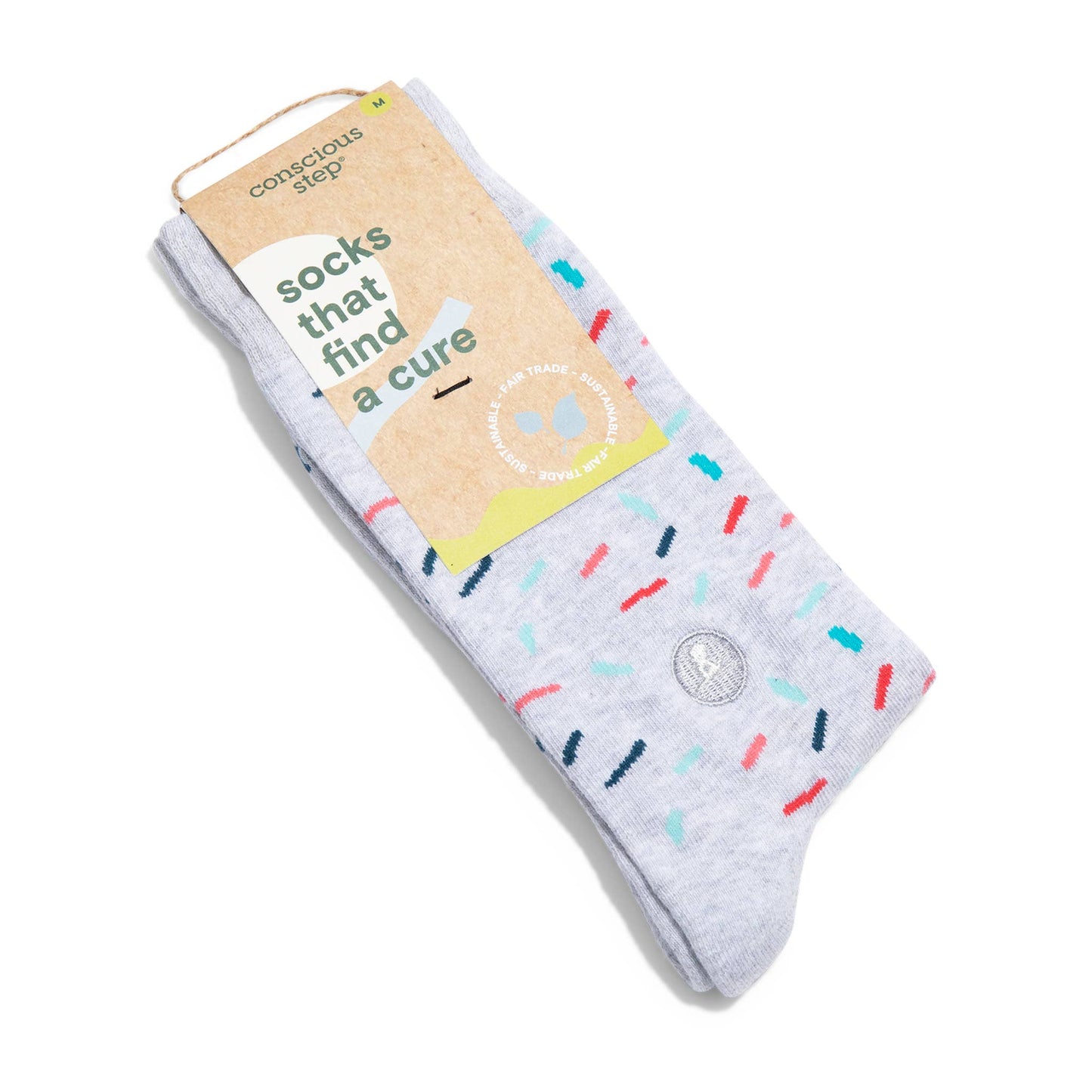 Socks That Find a Cure (Gray Confetti)