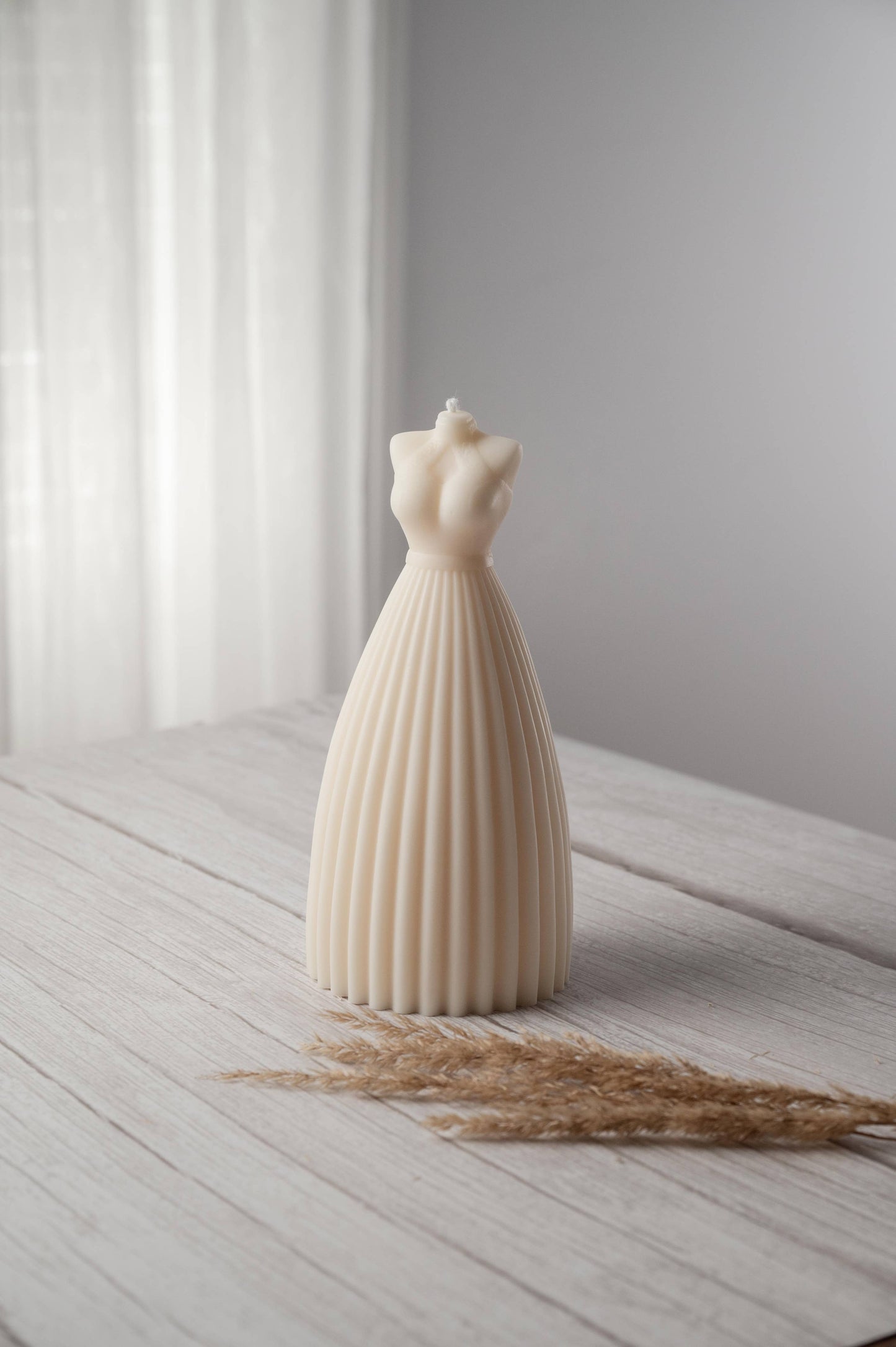 Wedding Dress Bridal Candle: Lily