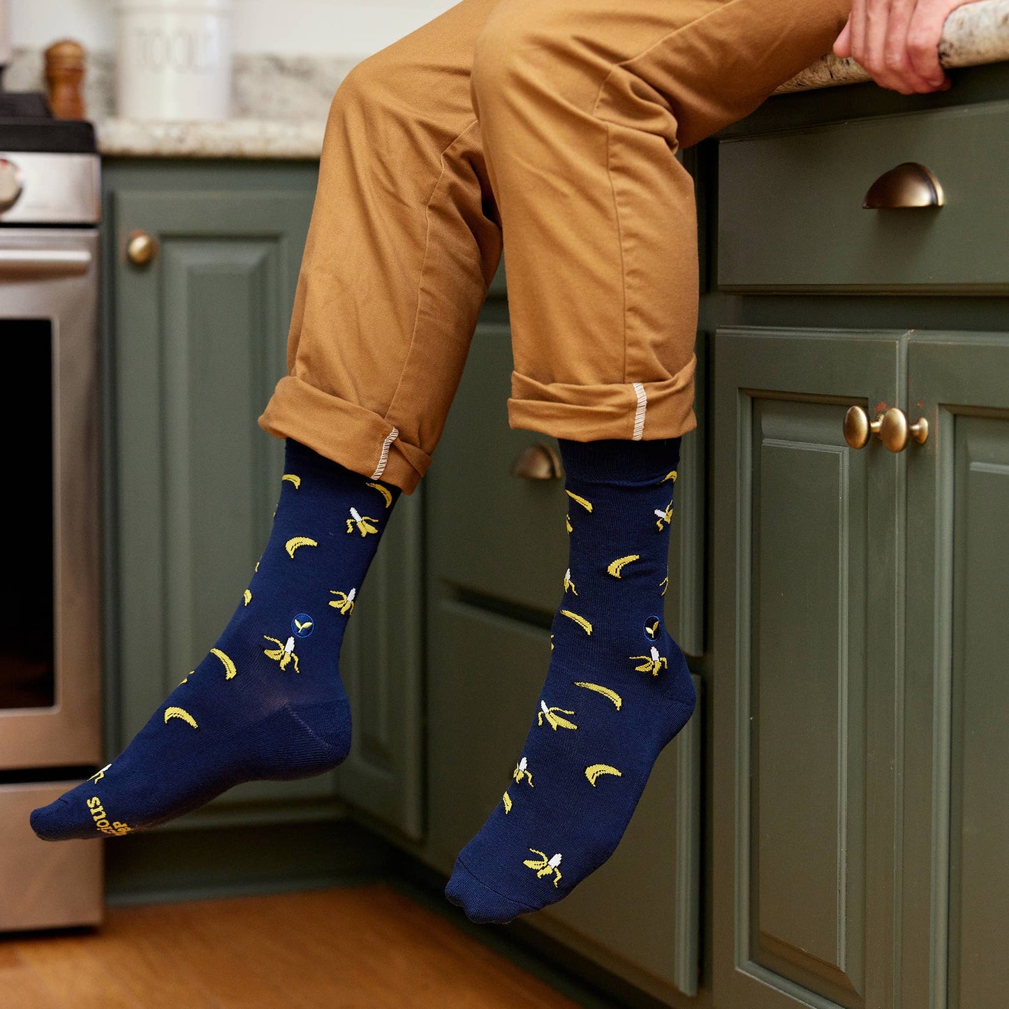 Socks that Plant Trees (Navy Bananas): Small