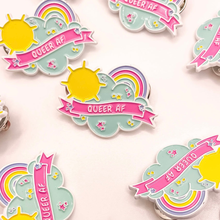 QUEER AF LGBTQIA+ Pin