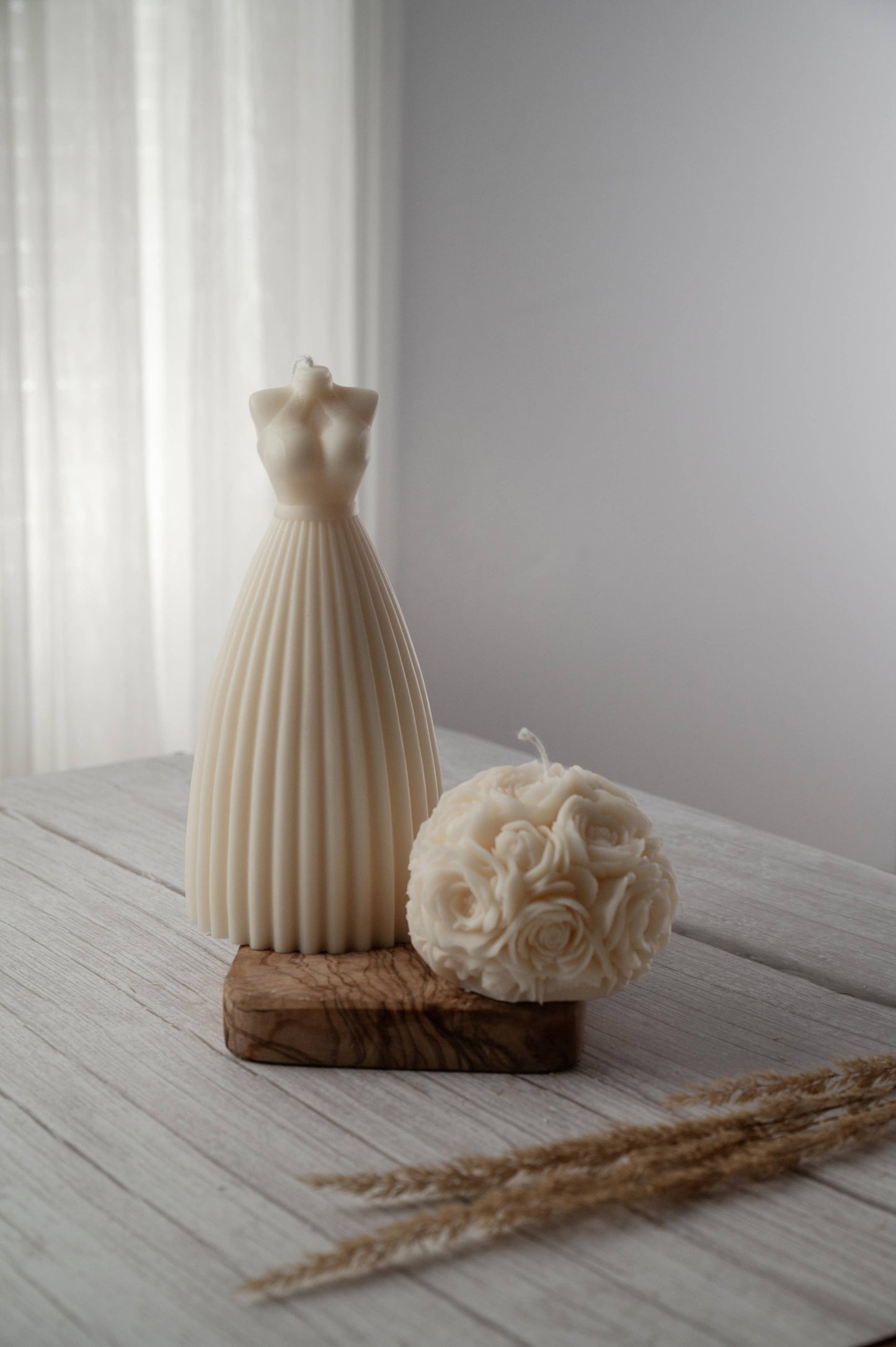 Wedding Dress Bridal Candle: Lily