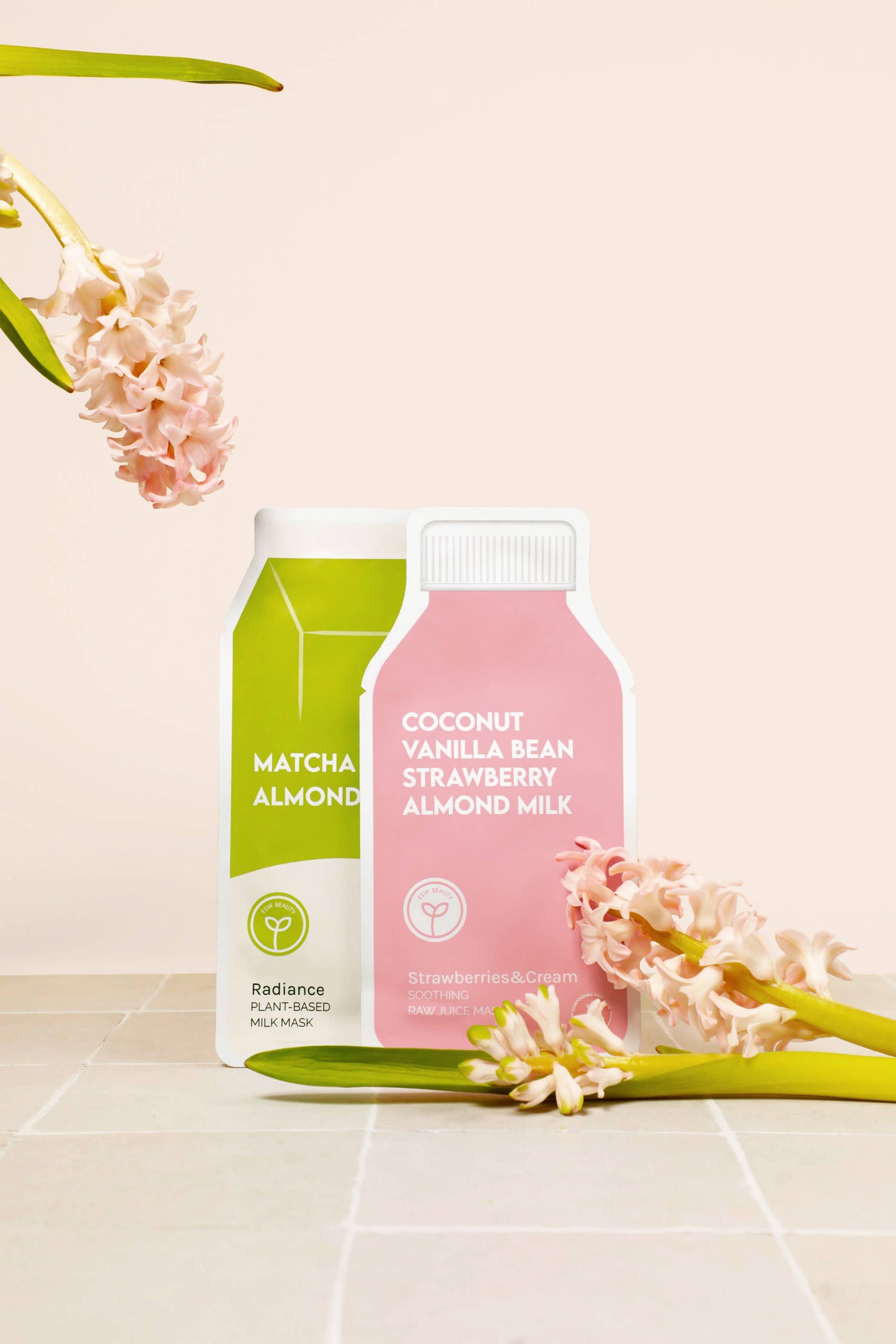 Matcha Almond Milk Radiance Plant-Based Milk Sheet Mask: With Peg Hole