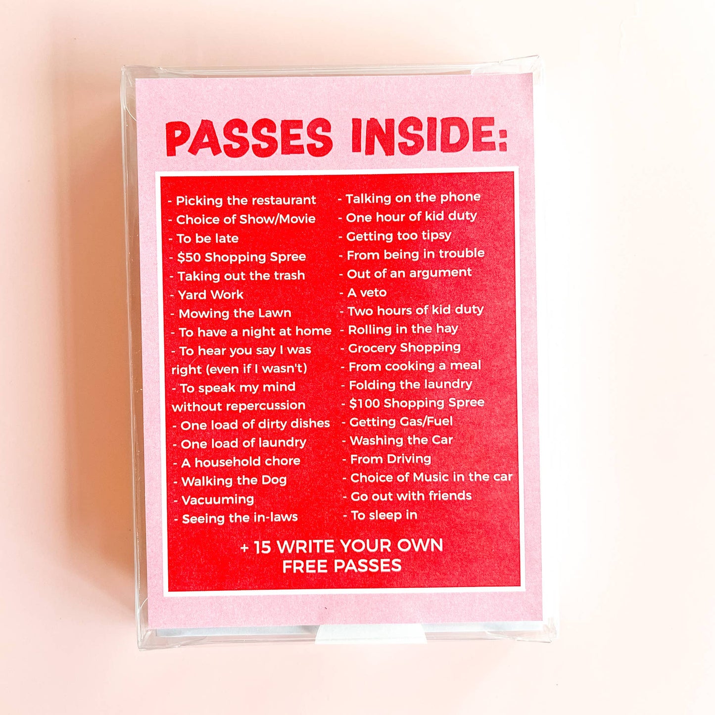 Free Passes Love Coupon Kit (New Packaging!)