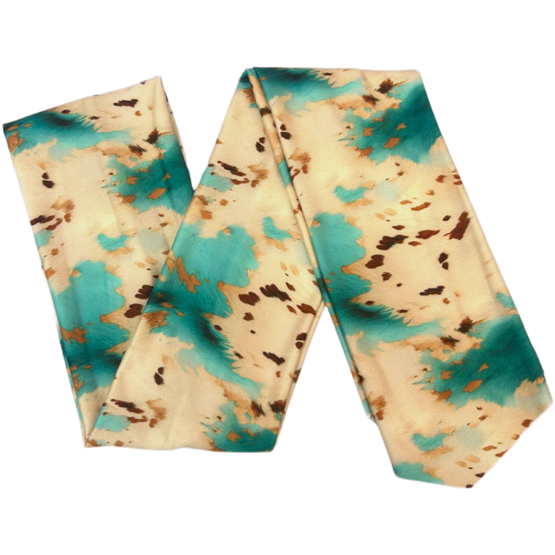 Turquoise Cow Hide Wrap Headband