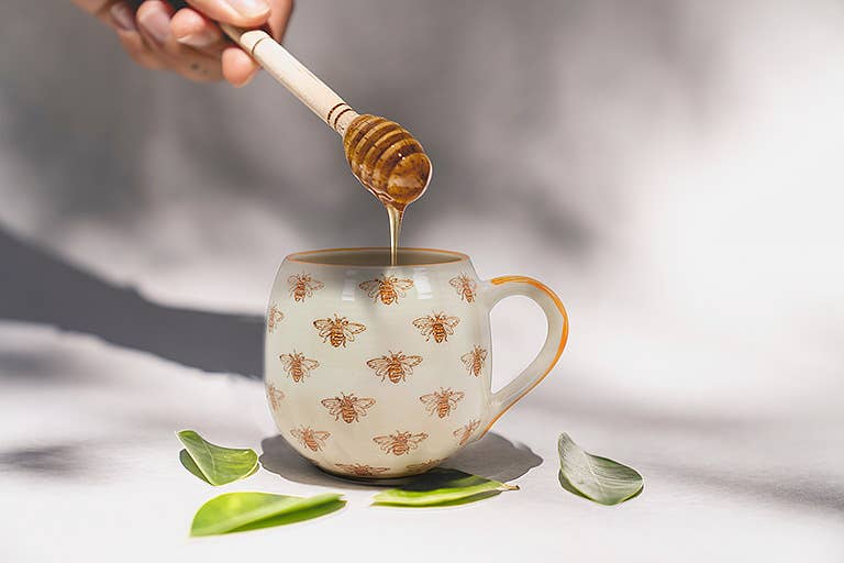Allover Bee Ball Mug-5"L(16oz)-491