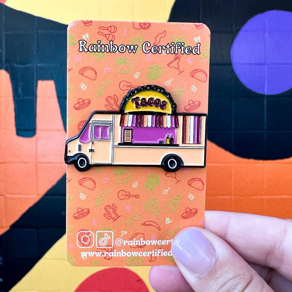 Lesbian Taco Food Truck Enamel Pin