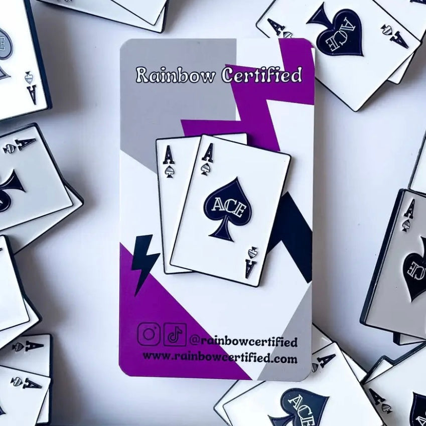 Pair of Aces Asexual Pin