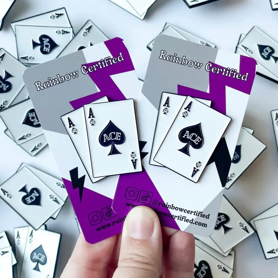 Pair of Aces Asexual Pin