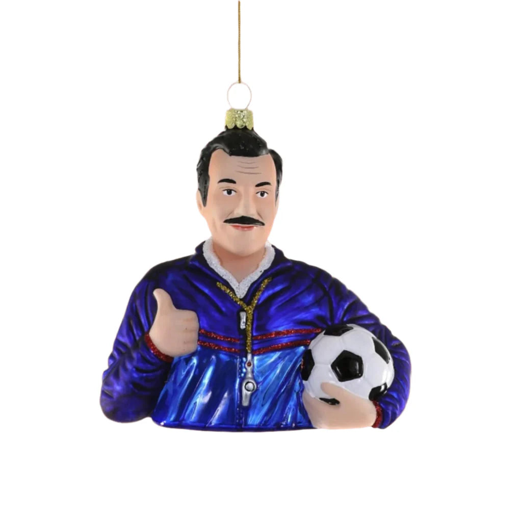 Ted Lasso Glass Ornament