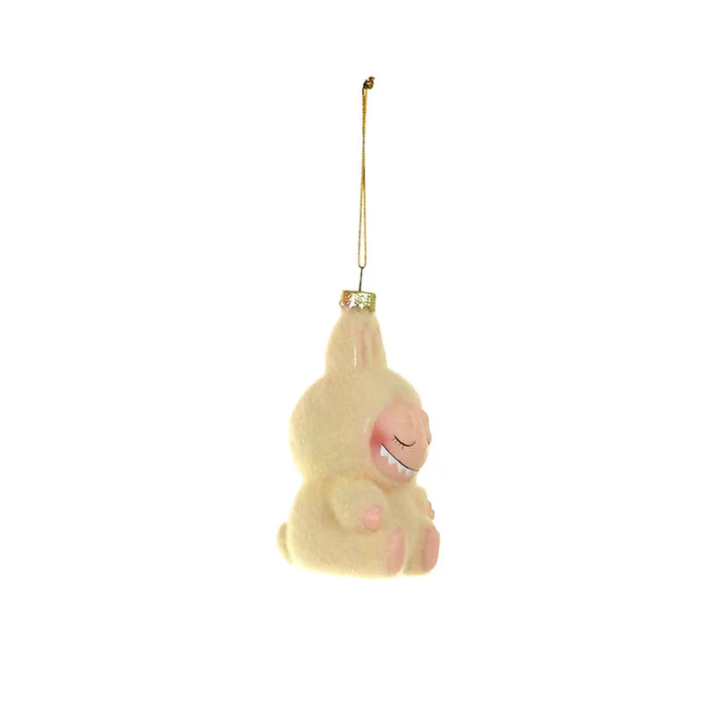 Sleeping Labubu Glass Ornament