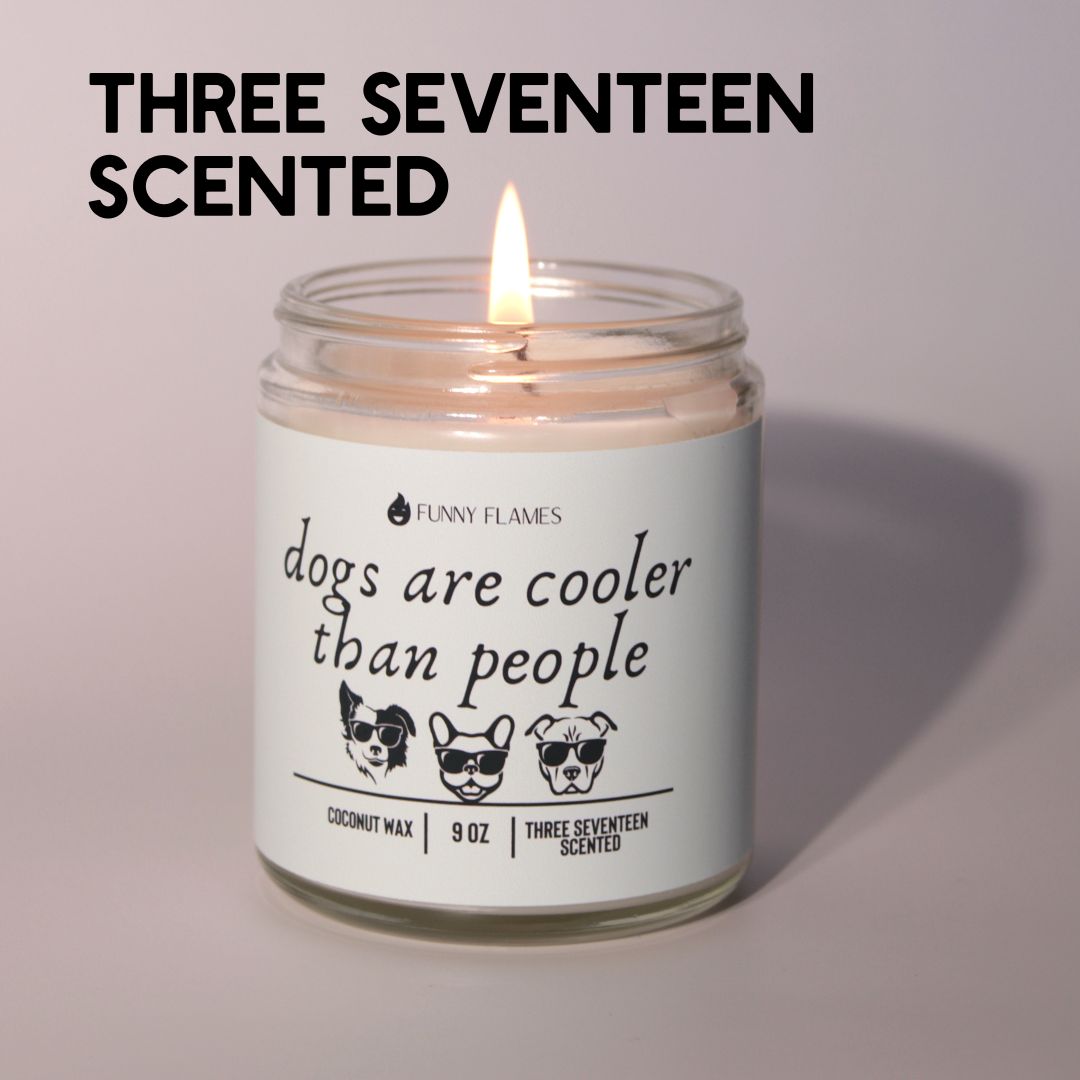 Dogs Are Cooler Than People - Funny Dog Parent Gift Candles