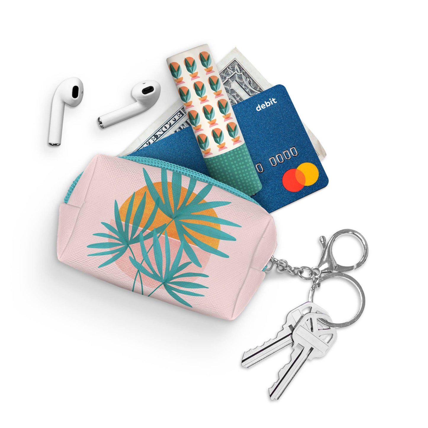 Island Sunset Small Key Chain Pouch