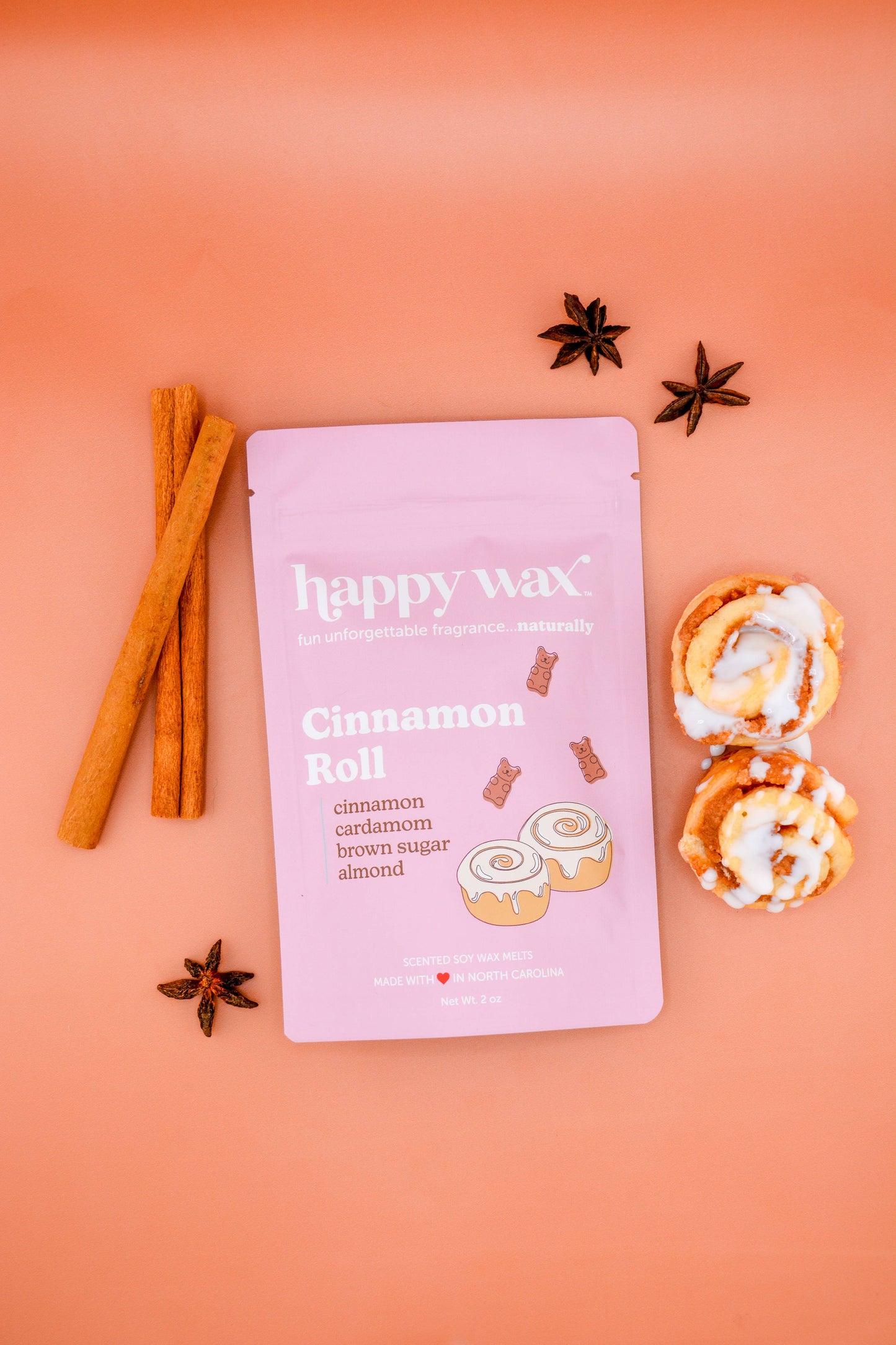 Cinnamon Roll Wax Melts - Sample Pouch (2 oz)
