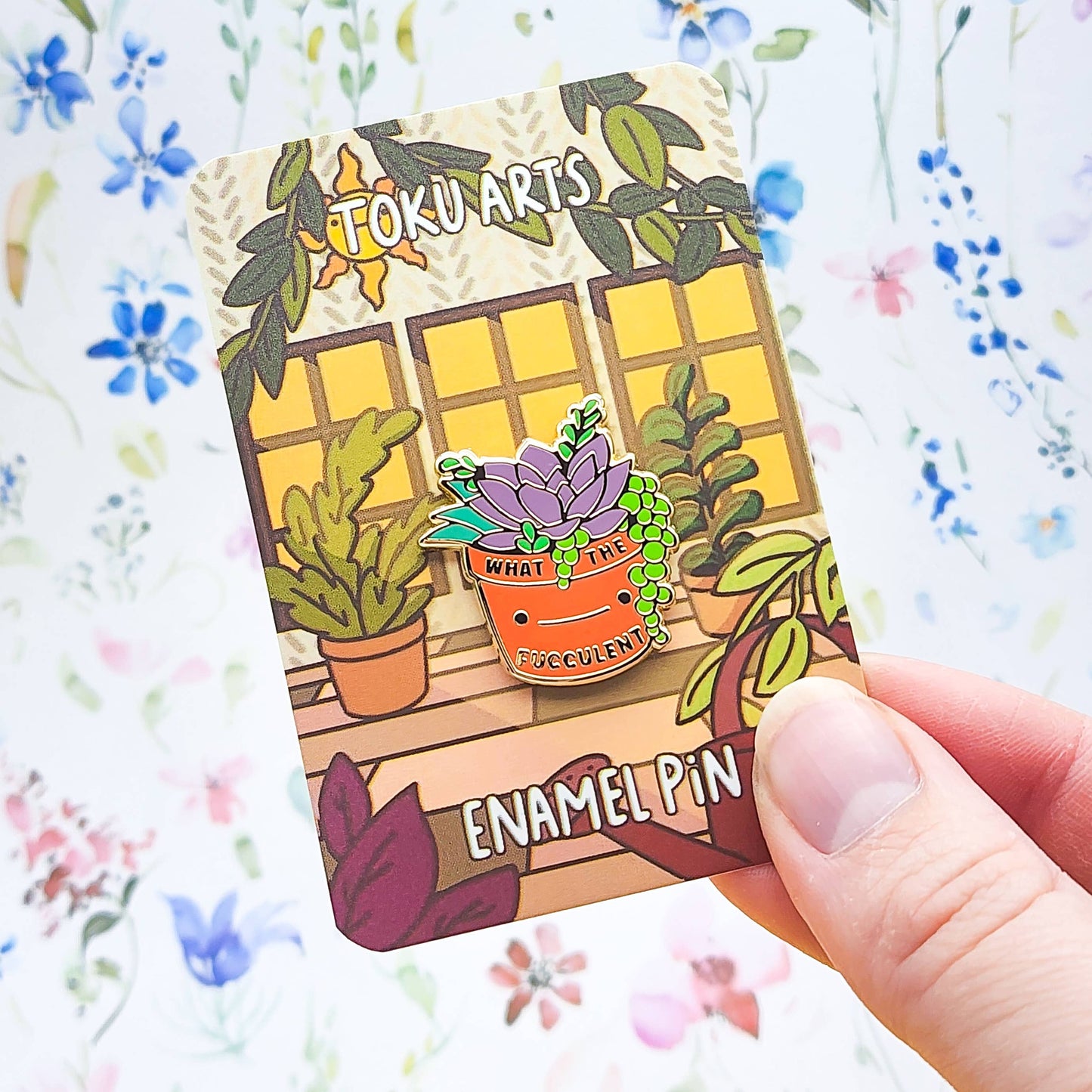 Succulent Plant Enamel Pin