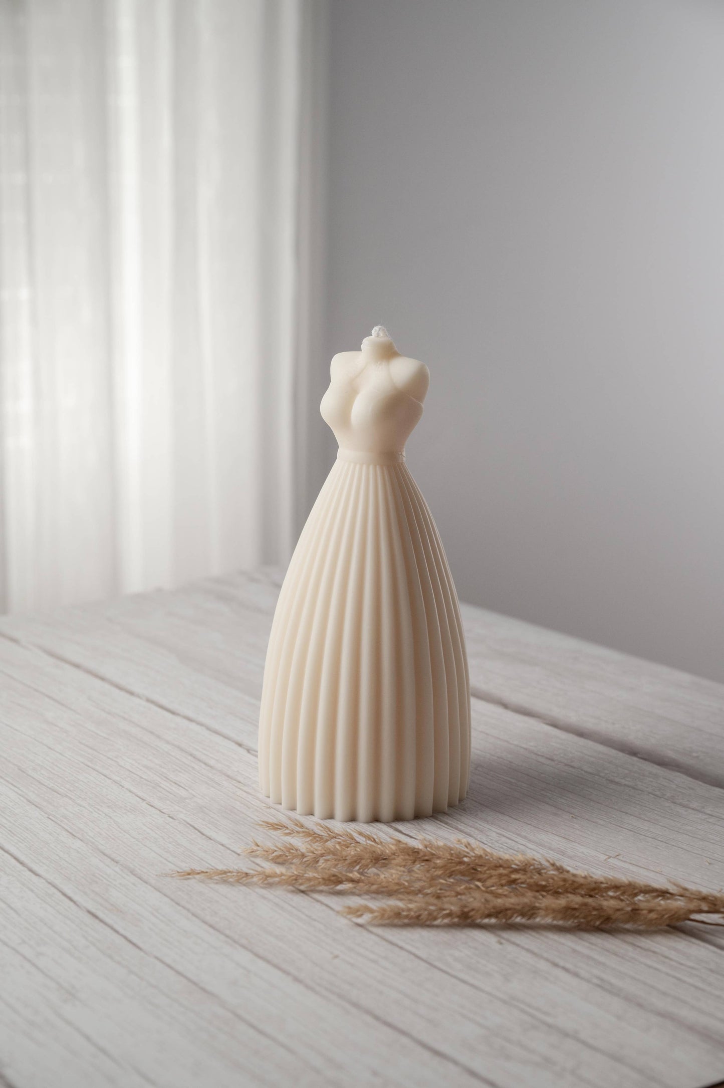 Wedding Dress Bridal Candle: Lily
