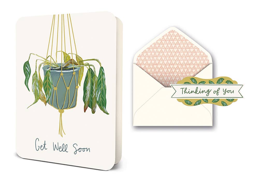 Get Well Soon Plant Deluxe Greeting Card