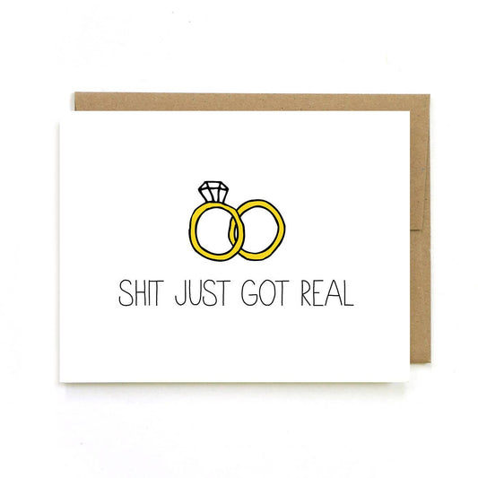 Wedding Card - Shit Just Got Real