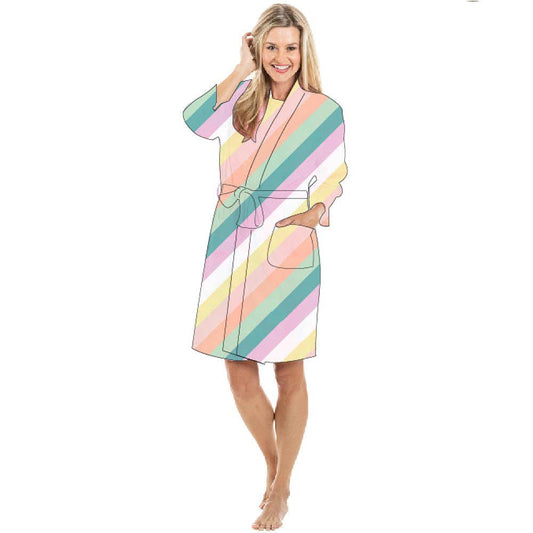 Pastel Striped Women's Robes: Pastel Stripes