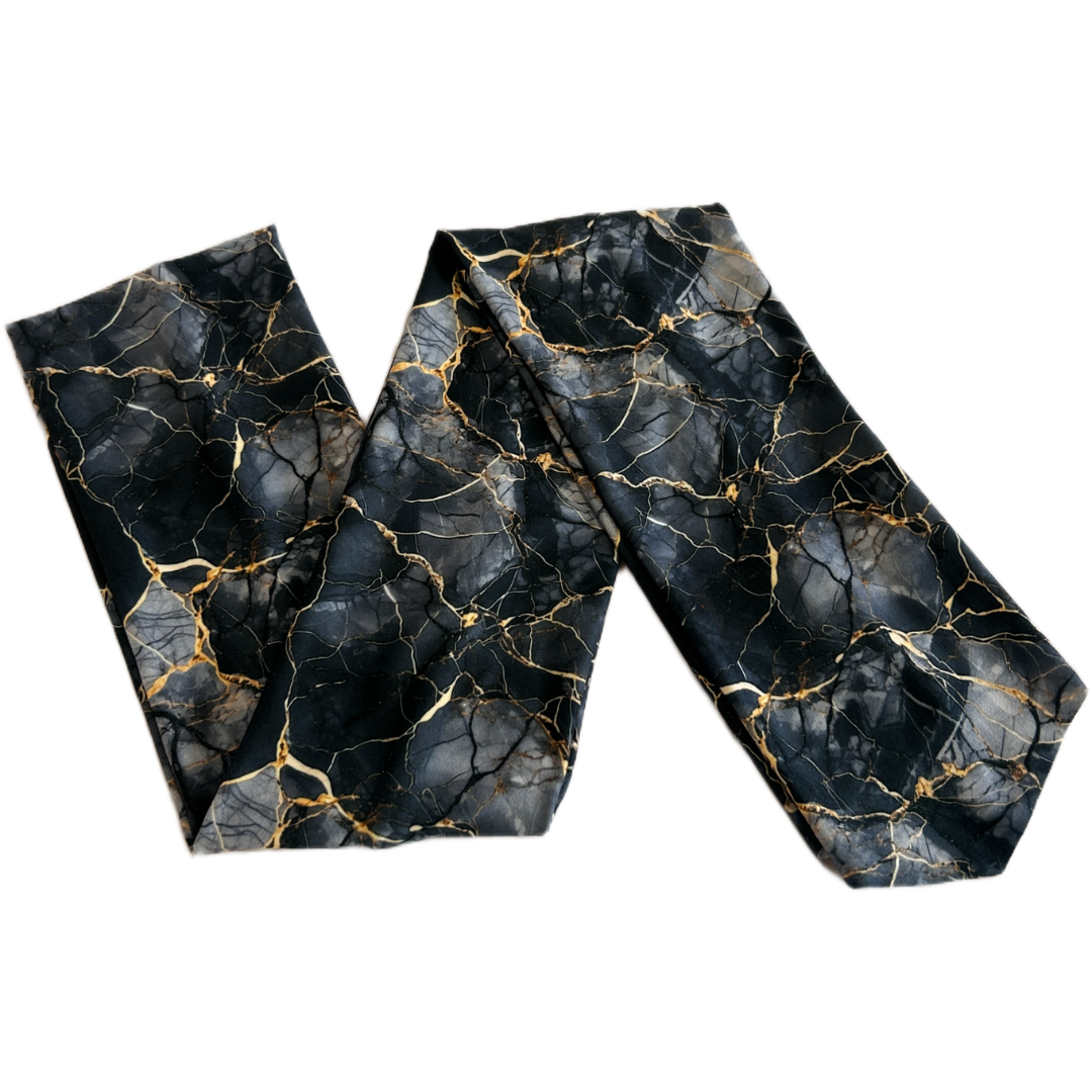 Black Marble Wrap Headband