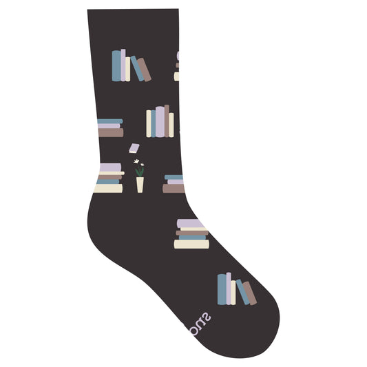 Socks that Give Books (Gray Bookshelves)