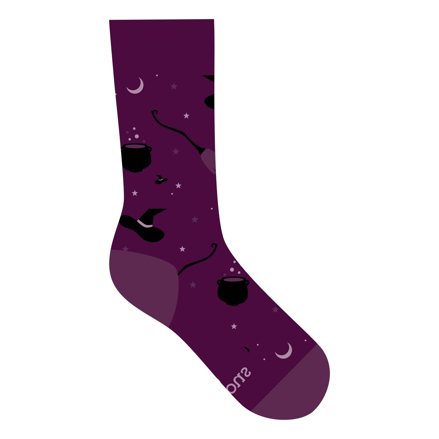 Purple Witch Hat Socks that Support Mental Health