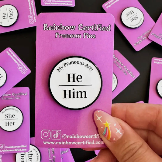 Pronoun Pins: He/ Him