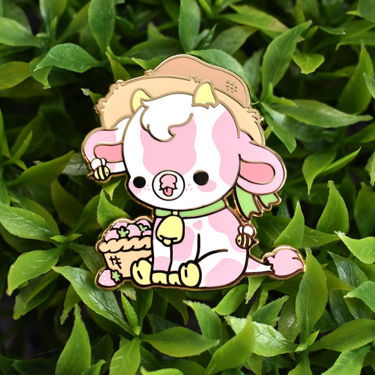 Shortcake the Strawberry Cow Enamel Lapel Pin