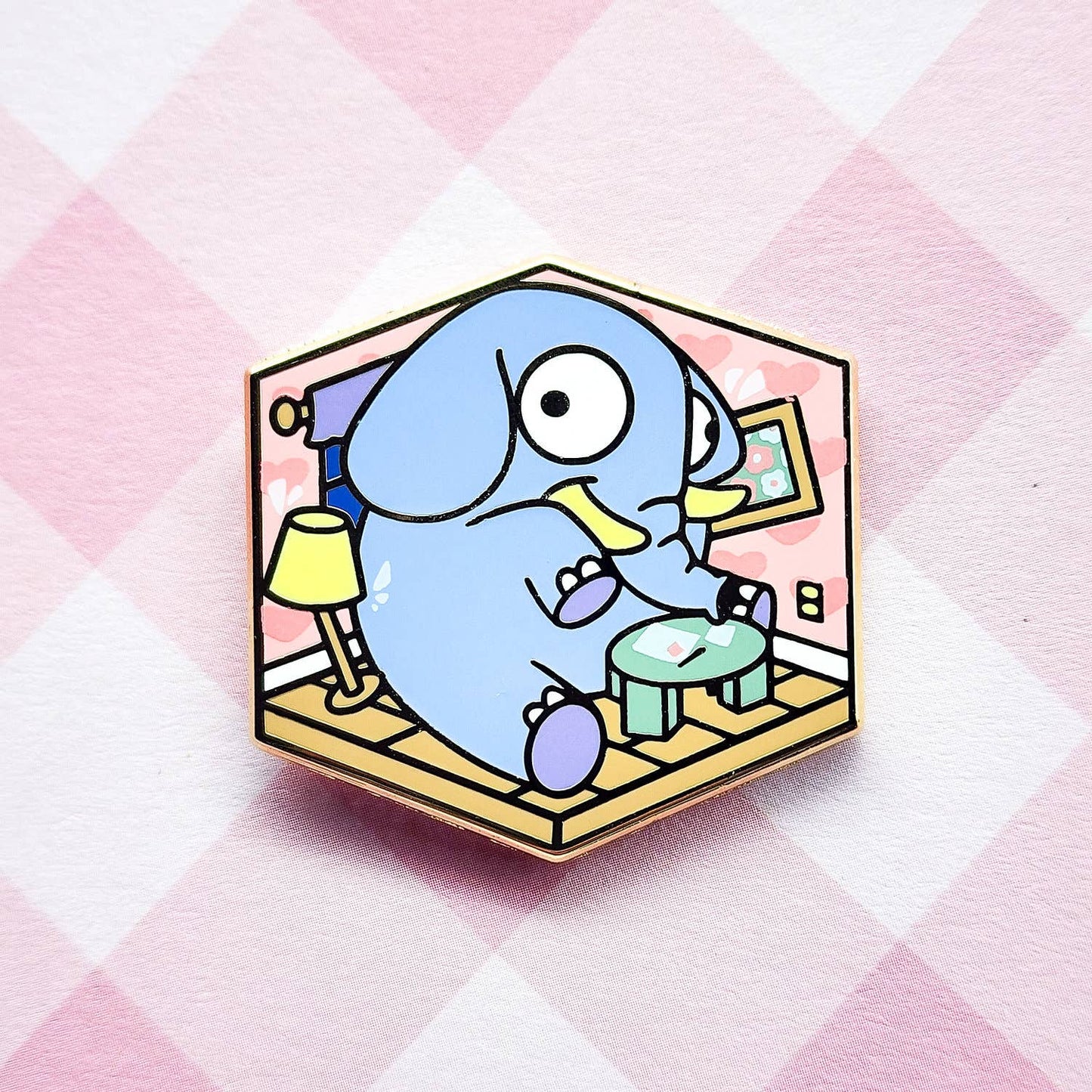 Elephant in the Room Enamel Pin