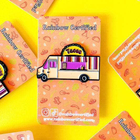 Lesbian Taco Food Truck Enamel Pin