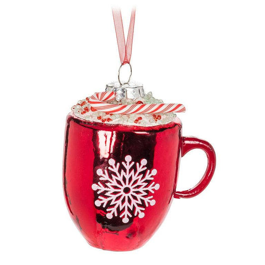 Hot Chocolate Mug Ornament-3"H