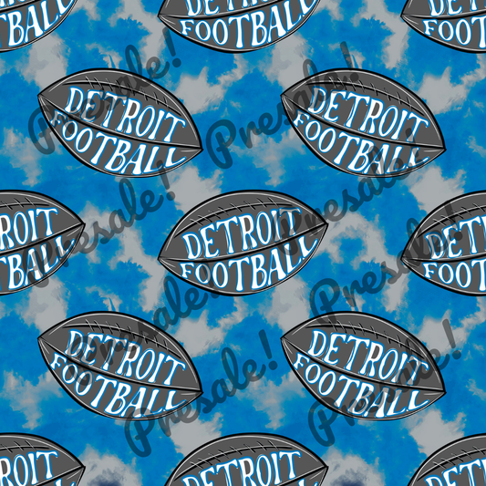 Tie Dye Detroit Football Stretch Headband