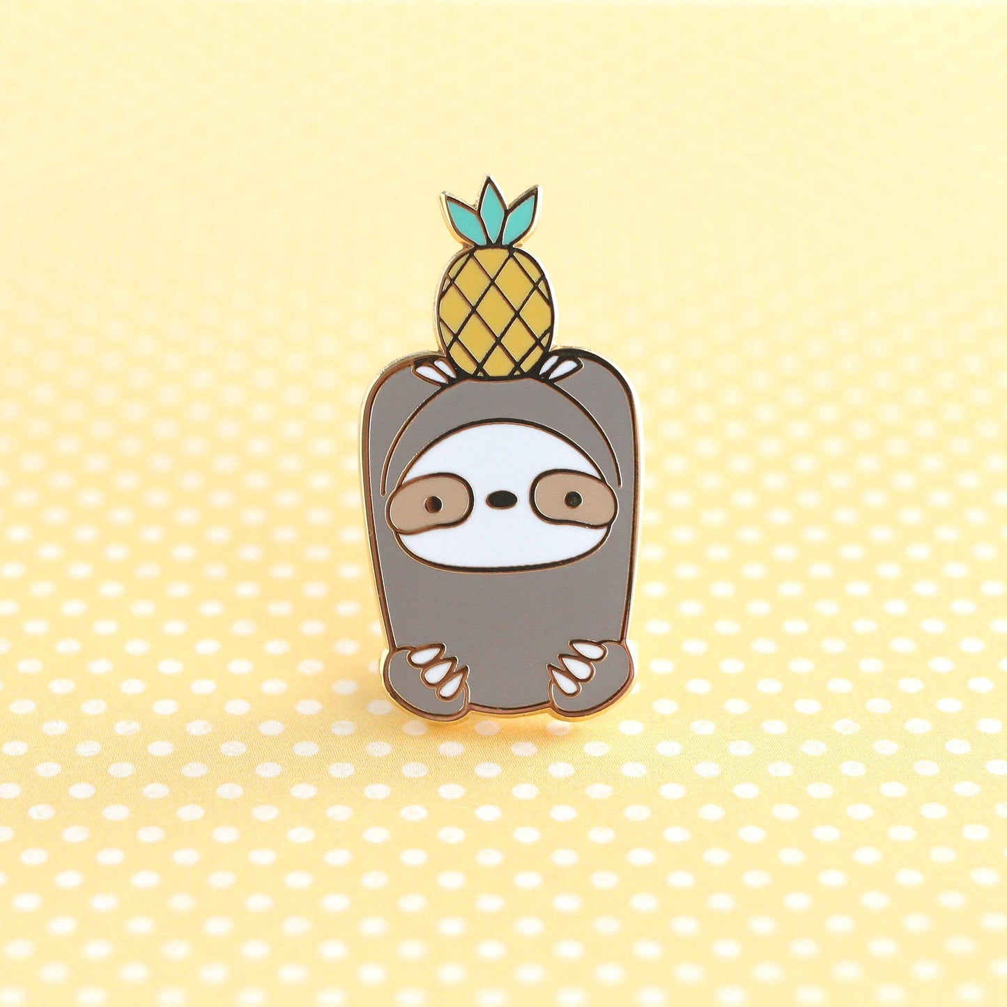 Pineapple Sloth Enamel Pin. Sloth Gift. Fruit Lapel Pin