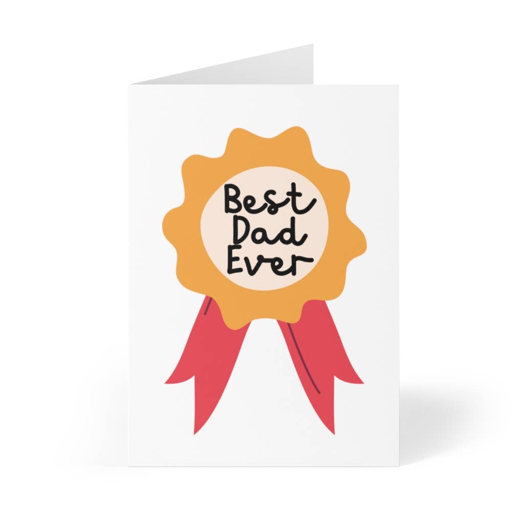 Happy Father's Day Card Best Dad Ever Cute Fathers Day Card