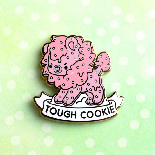 Tough Cookie Lion Enamel Lapel Pin