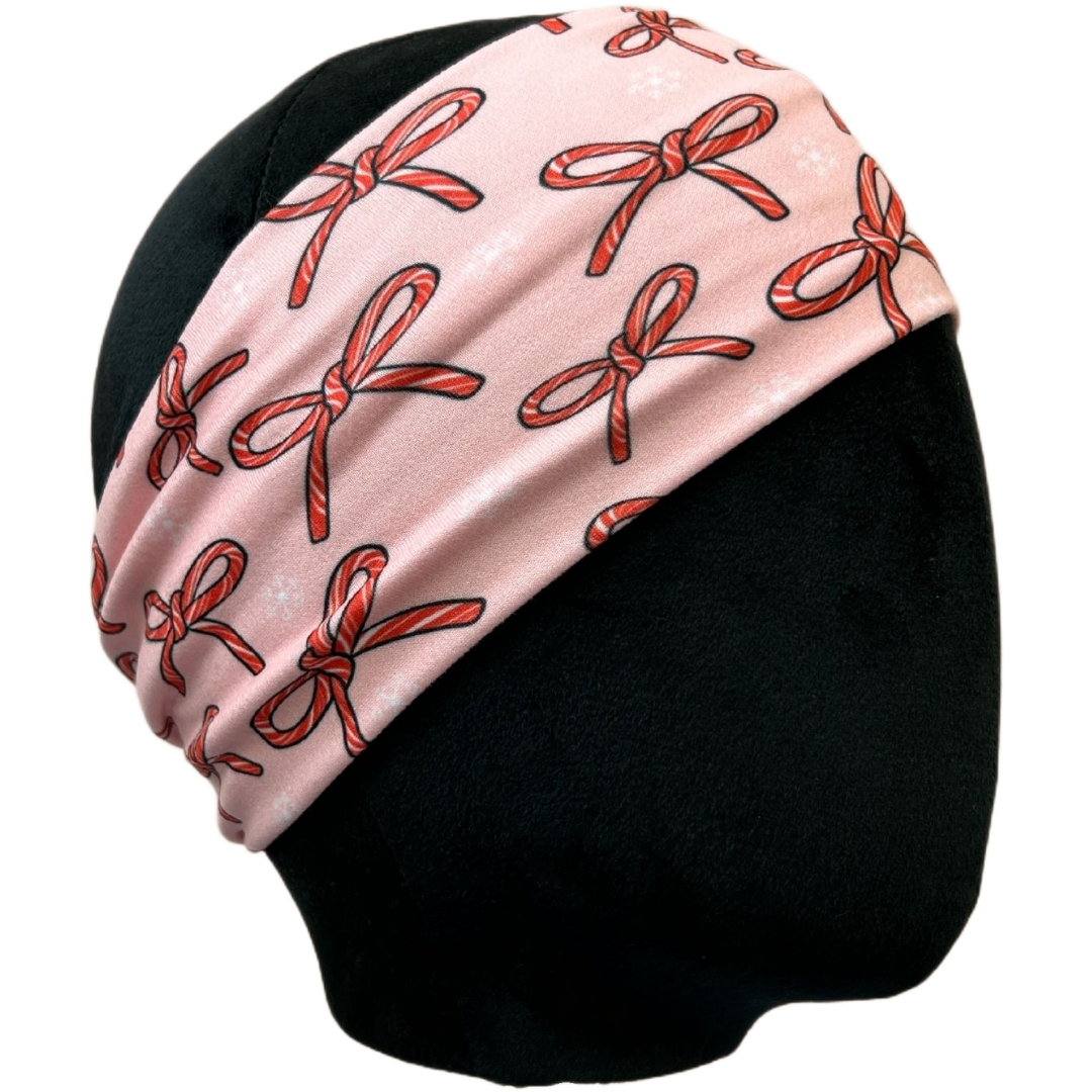 Candy Cane Bows Stretch Headband