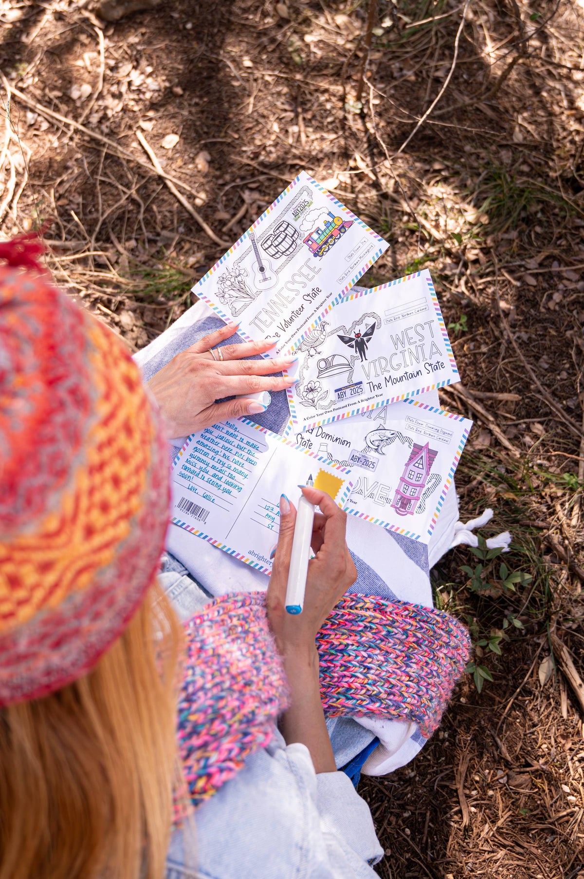 Color Your Own Michigan State Postcard