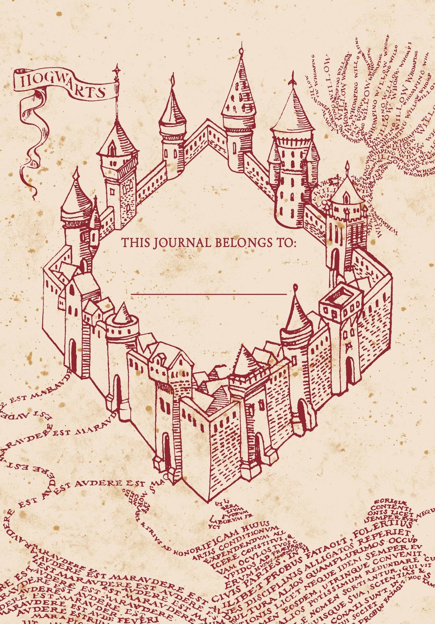 Harry Potter: Marauder's Map Journal with Ribbon Charm