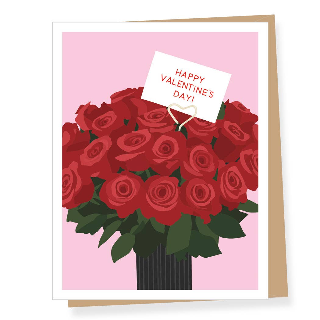 Rose Bouquet Valentine's Day Card