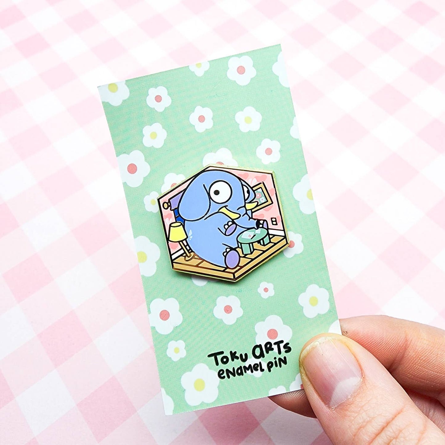 Elephant in the Room Enamel Pin