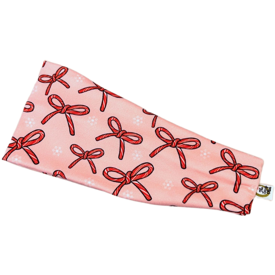 Candy Cane Bows Stretch Headband